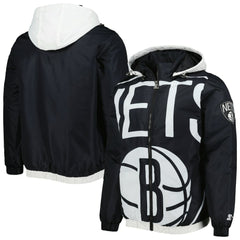 Brooklyn Nets Starter The Triple Double Full-Zip Hoodie Jacket - Black online