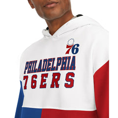 Philadelphia 76ers Tommy Jeans Andrew Split Pullover Hoodie - White/Red for sale