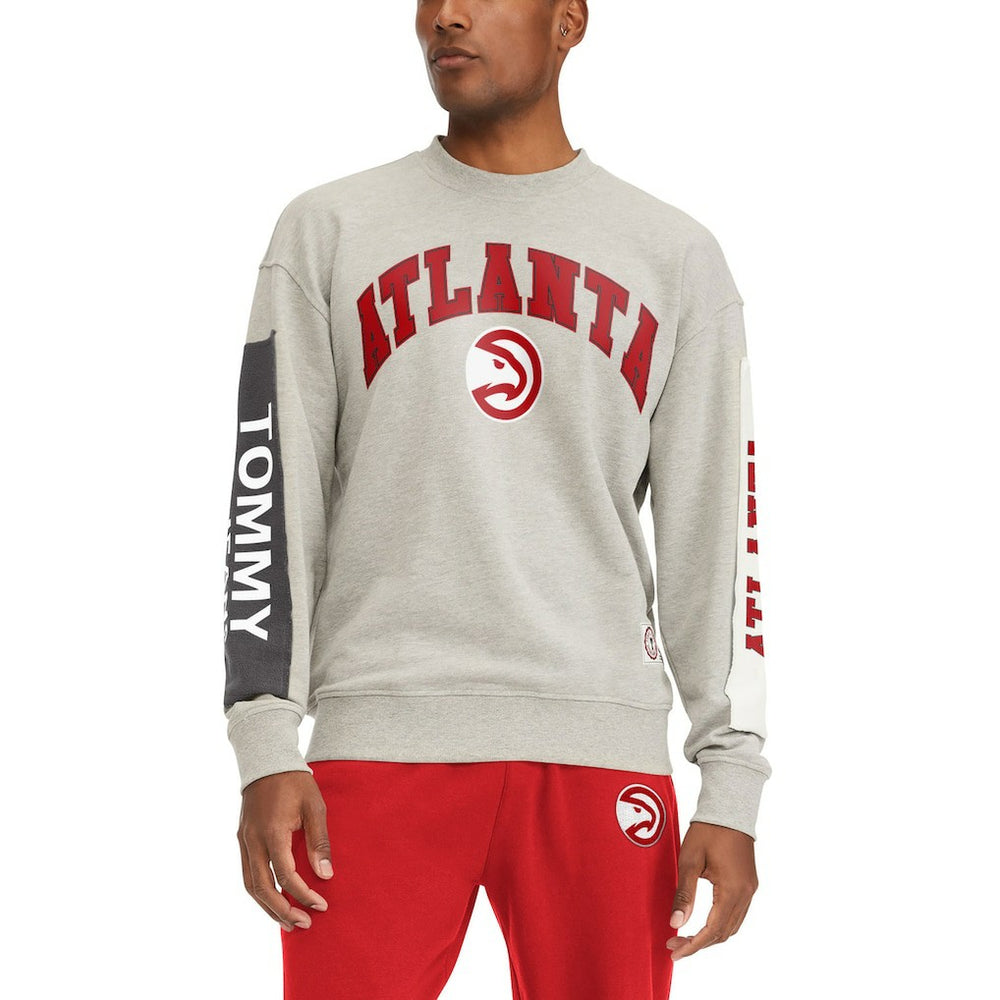 Atlanta Hawks Tommy Jeans James Patch Pullover Sweatshirt - Gray cheap