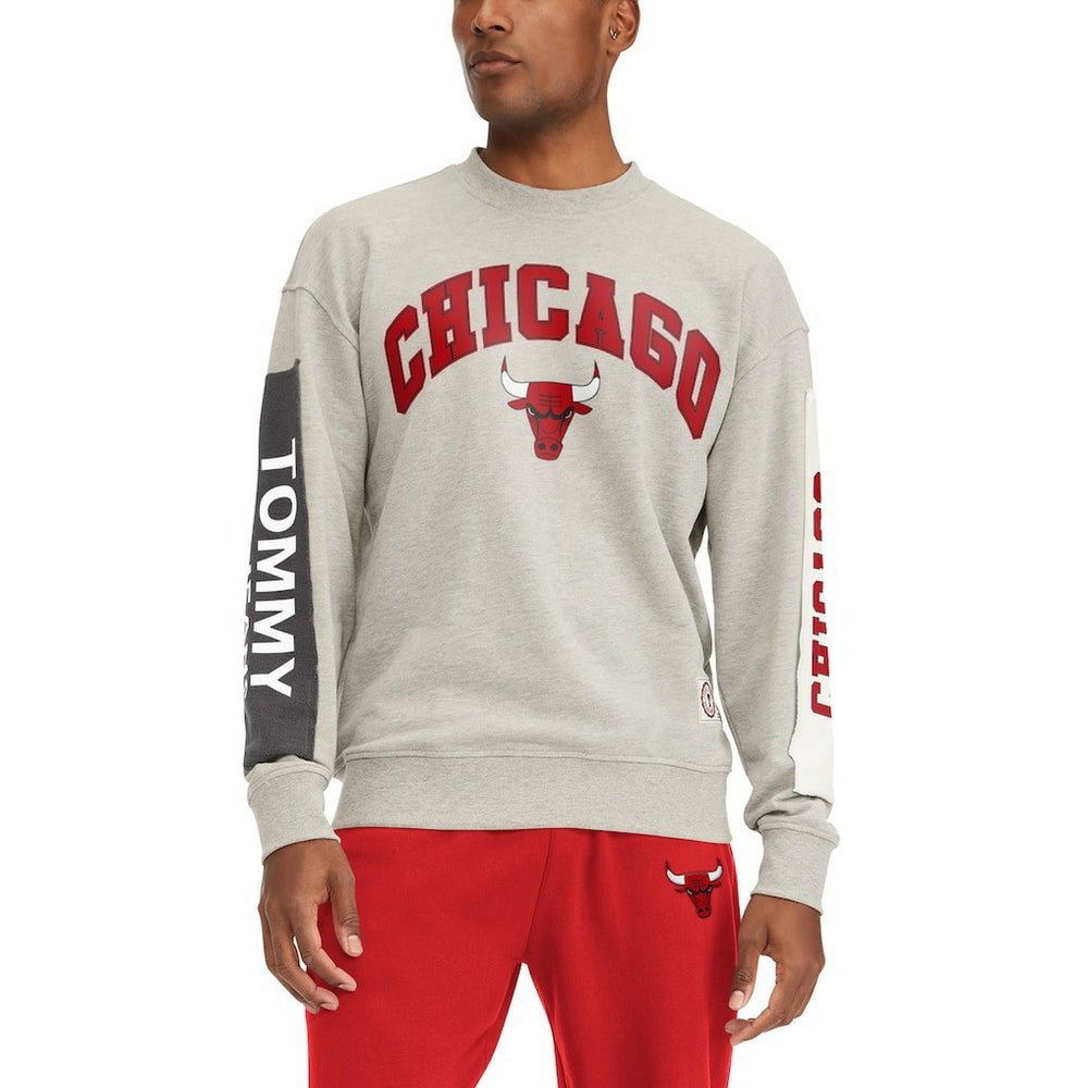 Chicago Bulls Tommy Jeans James Patch Pullover Sweatshirt - Gray sale