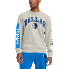 Dallas Mavericks Tommy Jeans James Patch Pullover Sweatshirt sale - Gray cheap