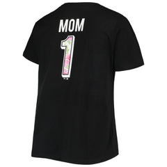 San Francisco Giants Women's Plus Size #1 Mom 2-Hit V-Neck T-Shirt - Black