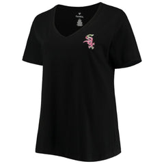 Chicago White Sox Women's Plus Size #1 Mom 2-Hit V-Neck T-Shirt - Black