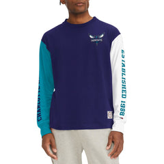 Charlotte Hornets Tommy Jeans Richie Color Block Long Sleeve T-Shirt - Purple discount