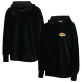 Los Angeles Lakers Touch Women's End Line Velour Pullover Hoodie - Black on sale