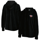 New York Knicks Touch Women's End Line Velour Pullover Hoodie - Black online