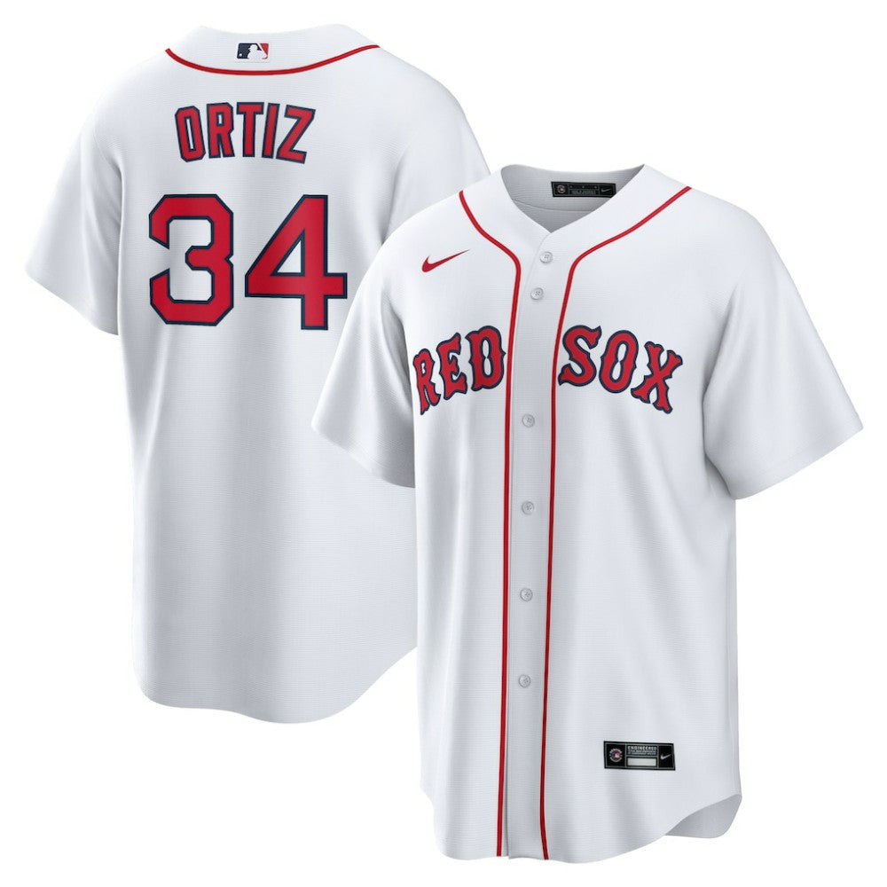 David Ortiz Boston Red Sox Home Replica Player Jersey - White | Nike