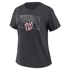 Washington Nationals WEAR by Erin Andrews Women's Oversized Boyfriend T-Shirt - Charcoal