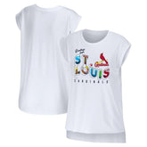 St. Louis Cardinals WEAR by Erin Andrews Women's Greetings From T-Shirt - White