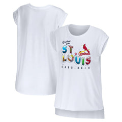 St. Louis Cardinals WEAR by Erin Andrews Women's Greetings From T-Shirt - White