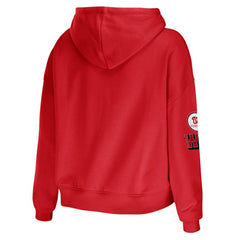 Washington Nationals WEAR by Erin Andrews Women's Modest Patches Cropped Pullover Hoodie - Red