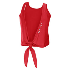 Boston Red Sox WEAR by Erin Andrews Women's Open Back Twist Tie Tank Top - Red