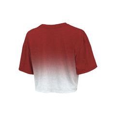 Chicago Bulls Majestic Threads Women's Repeat Dip-Dye Cropped T-Shirt sale - Red/White for sale