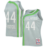 Pete Maravich Atlanta Hawks 75th Anniversary 1971/72 Hardwood Classics Swingman Jersey - Silver | Mitchell & Ness online