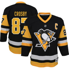 Sidney Crosby Pittsburgh Penguins Youth Captain Patch Home Replica Player Jersey Black