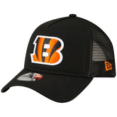 Cincinnati Bengals New Era A-Frame Trucker 9FORTY Adjustable Hat - Black sale
