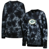 Green Bay Packers MSX by Michael Strahan Women's Bailey Tie-Dye Tri-Blend Pullover Sweatshirt - Black discount