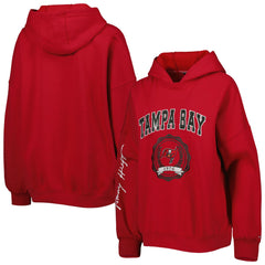 Tampa Bay Buccaneers Tommy Hilfiger Women's Becca Drop Shoulder Pullover Hoodie - Red on sale