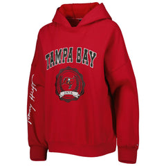 Tampa Bay Buccaneers Tommy Hilfiger Women's Becca Drop Shoulder Pullover Hoodie - Red on sale