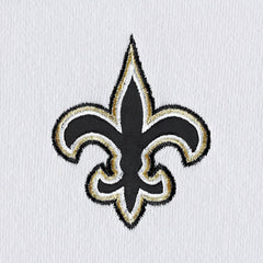 New Orleans Saints DKNY Sport Women's Bobbi Color Blocked Pullover Hoodie - White/Black outlet