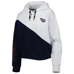 Tennessee Titans DKNY Sport Women's Bobbi Color Blocked Pullover Hoodie - White/Navy sale