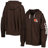 Cleveland Browns MSX by Michael Strahan Women's Emerson Lightweight Full-Zip Hoodie - Brown online