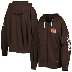Cleveland Browns MSX by Michael Strahan Women's Emerson Lightweight Full-Zip Hoodie - Brown online
