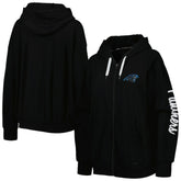 Carolina Panthers MSX by Michael Strahan Women's Emerson Lightweight Full-Zip Hoodie - Black for sale