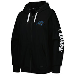 Carolina Panthers MSX by Michael Strahan Women's Emerson Lightweight Full-Zip Hoodie - Black for sale