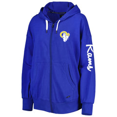 Los Angeles Rams MSX by Michael Strahan Women's Emerson Lightweight Full-Zip Hoodie - Royal sale