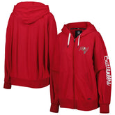 Tampa Bay Buccaneers MSX by Michael Strahan Women's Emerson Lightweight Full-Zip Hoodie - Red outlet