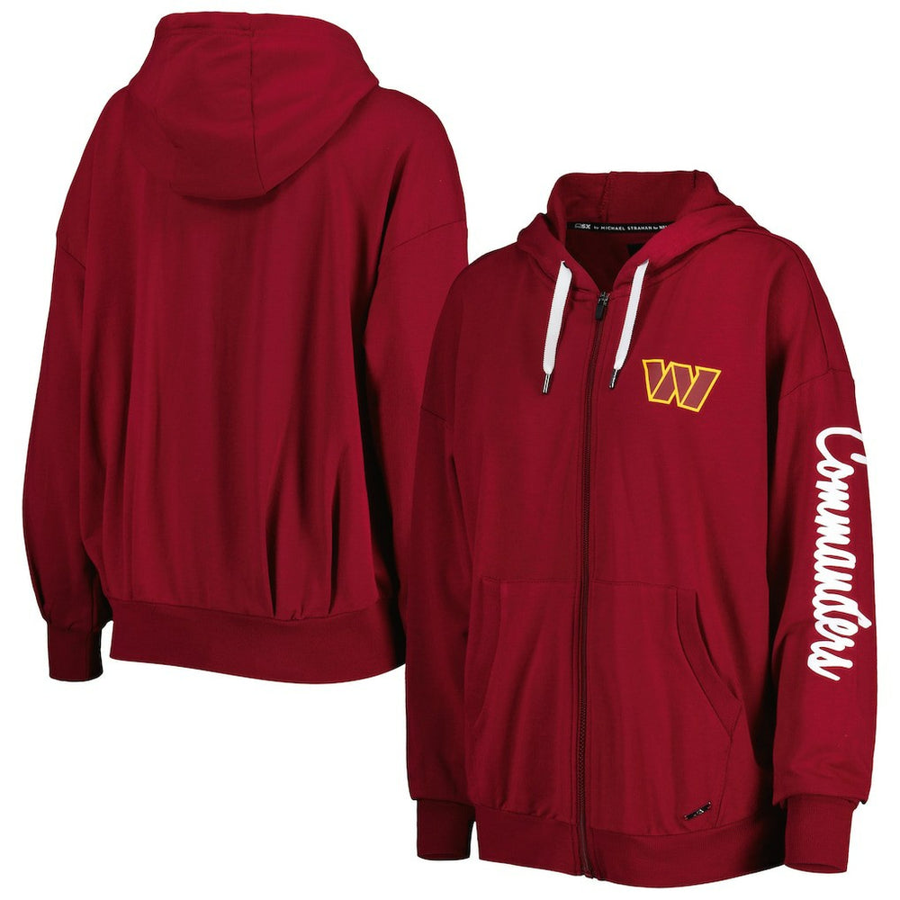 Washington Commanders MSX by Michael Strahan Women's Emerson Lightweight Full-Zip Hoodie - Burgundy discount