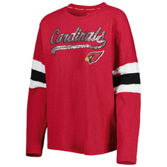 Arizona Cardinals Tommy Hilfiger Women's Justine Long Sleeve Tunic T-Shirt - Cardinal outlet