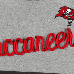 Tampa Bay Buccaneers Touch Women's Outfield Deep V-Back Waist Length Pullover Sweatshirt - Heather Gray/Red online