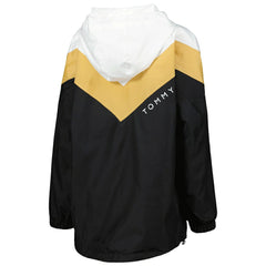 New Orleans Saints Tommy Hilfiger Women's Staci Half-Zip Hoodie Windbreaker Jacket - White/Gold sale