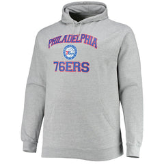 Philadelphia 76ers Big & Tall Heart & Soul Pullover Hoodie - Heathered Gray online