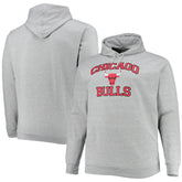 Chicago Bulls Big & Tall Heart & Soul Pullover Hoodie - Heathered Gray shop
