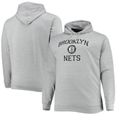 Brooklyn Nets Big & Tall Heart & Soul Pullover Hoodie - Heathered Gray on sale