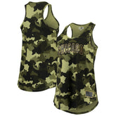 Chicago Cubs Women's 2022 MLB Armed Forces Day Camo Racerback Tank Top - Green | New Era