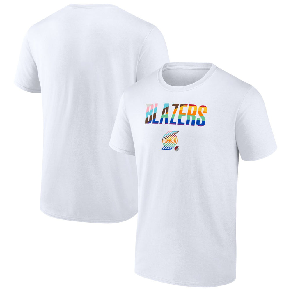 Portland Trail Blazers Pride T-Shirt - White discount