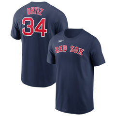 David Ortiz Boston Red Sox Name & Number Logo T-Shirt - Navy | Nike