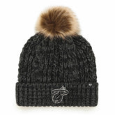 Miami Heat '47 Women's Meeko Cuffed Knit Hat with Pom - Black | 47 brand online