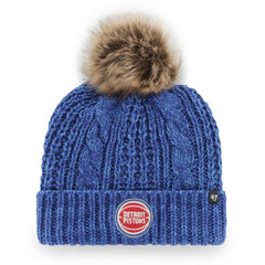 Detroit Pistons '47 Women's Meeko Cuffed Knit Hat with Pom sale - Royal | 47 brand discount