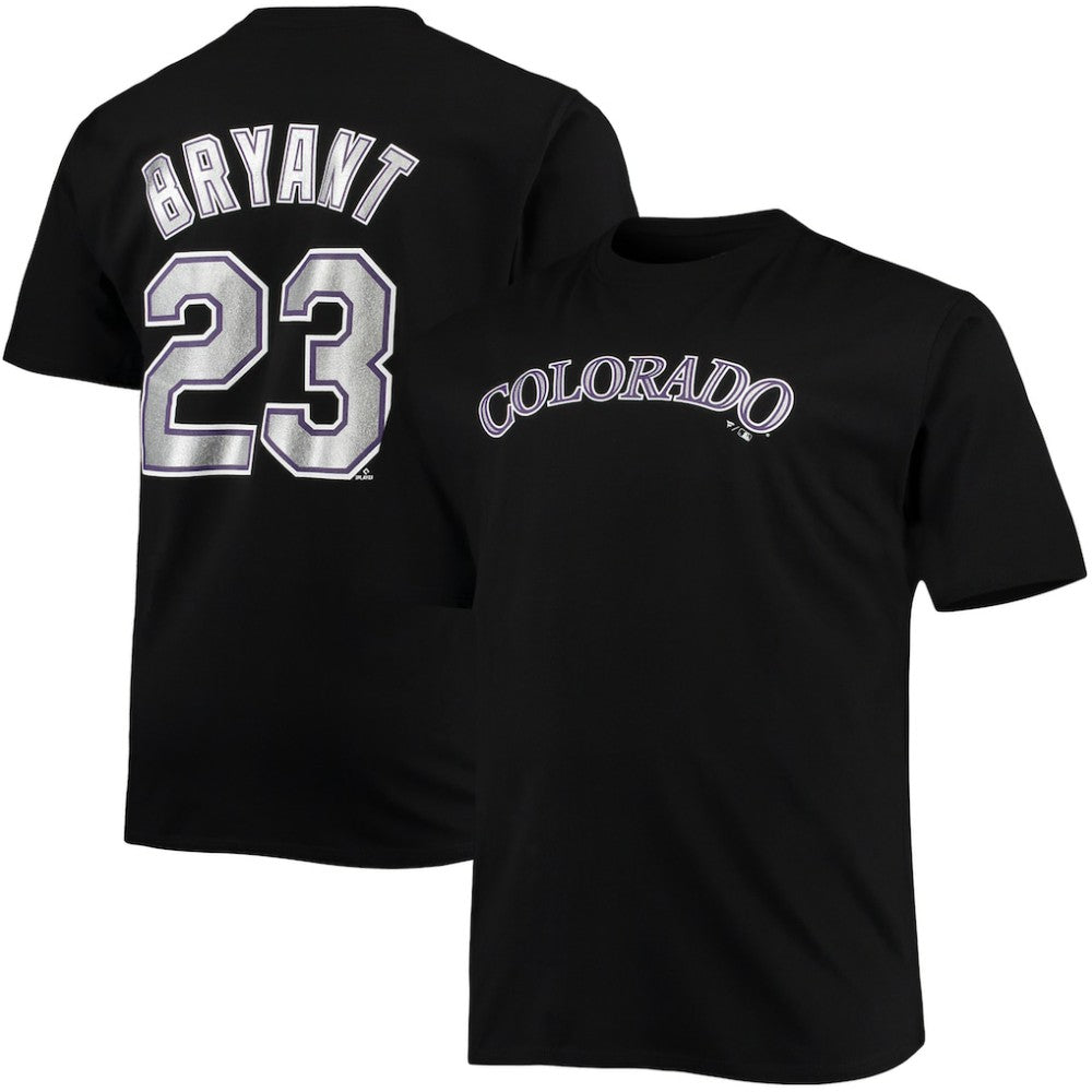 Kris Bryant Colorado Rockies Big & Tall Name & Number T-Shirt - Black
