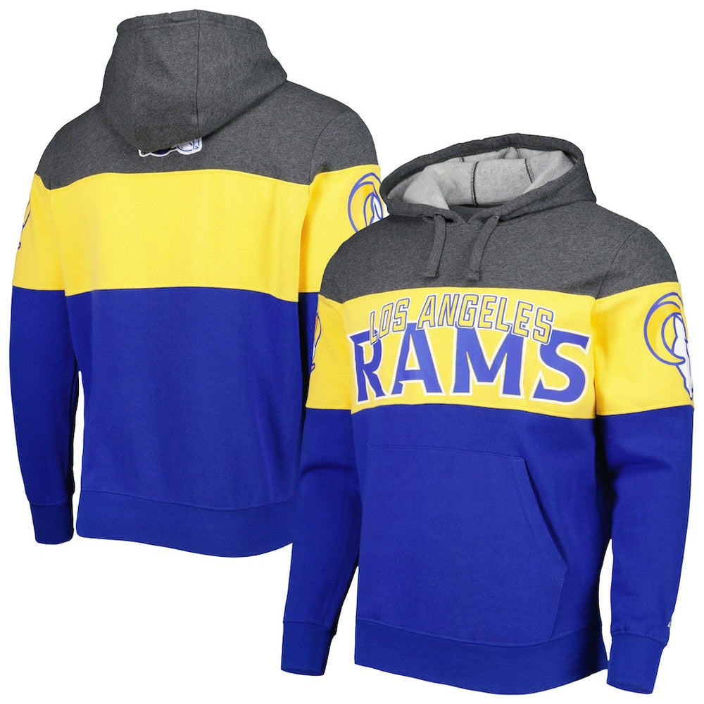 Los Angeles Rams Starter Extreme Pullover Hoodie - Heather Charcoal/Royal outlet