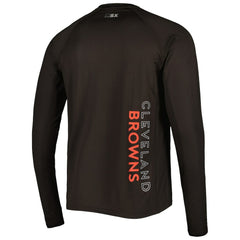 Cleveland Browns MSX by Michael Strahan Interval Long Sleeve Raglan T-Shirt - Brown cheap