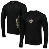 New Orleans Saints MSX by Michael Strahan Interval Long Sleeve Raglan T-Shirt - Black for sale