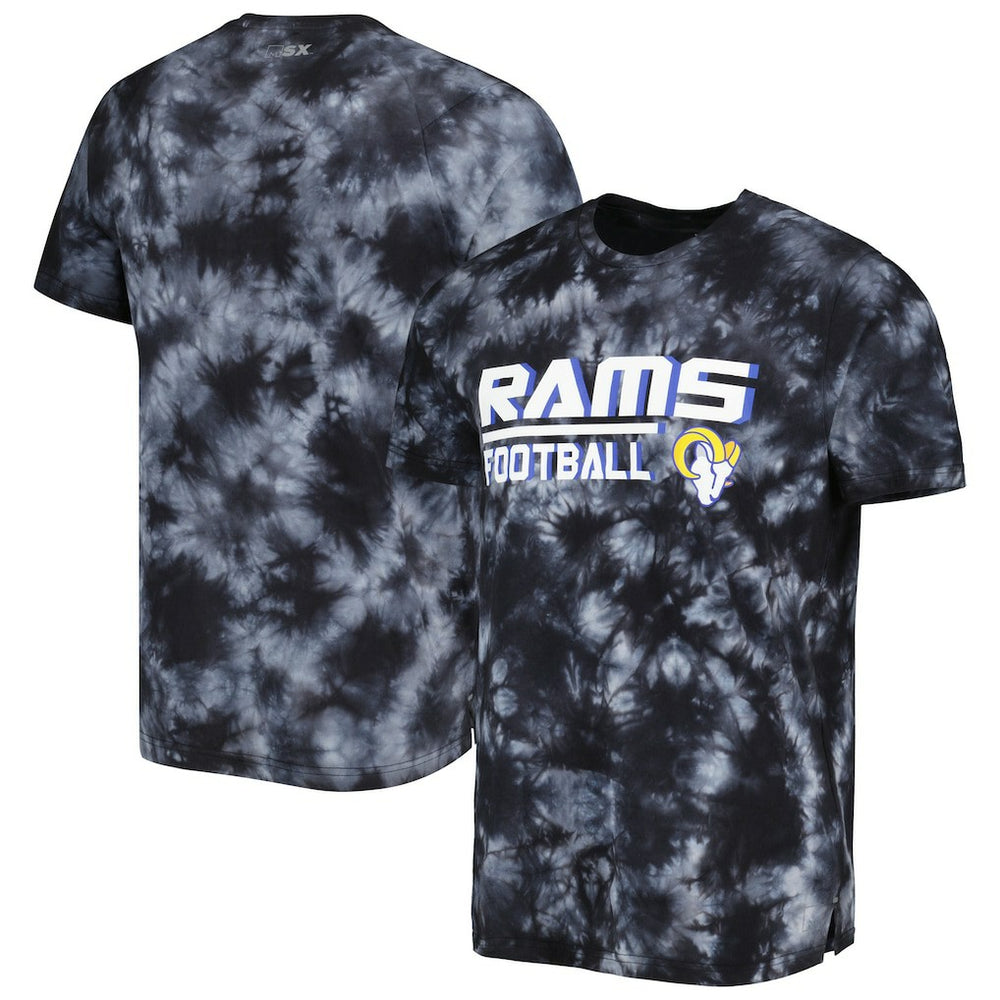 Los Angeles Rams MSX by Michael Strahan Recovery Tie-Dye T-Shirt - Black sale