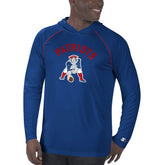 New England Patriots Starter Vintage Logo Raglan Hoodie T-Shirt - Navy sale