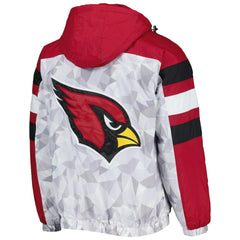 Arizona Cardinals Starter Thursday Night Gridiron Raglan Half-Zip Hooded Jacket - White/Cardinal discount